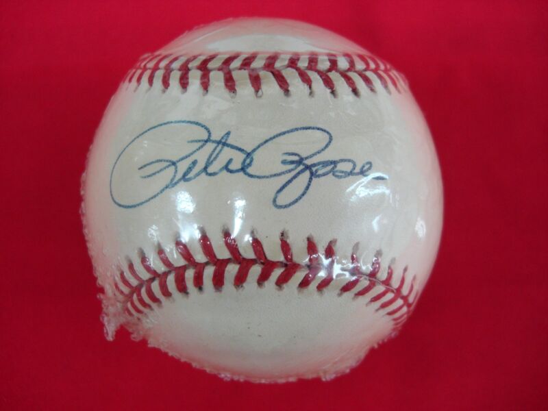 Authentic Pete Rose Autographed Baseball with Score Board Inc COA