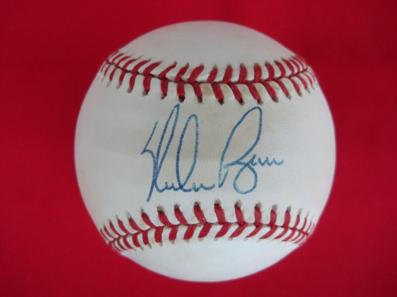 Nolan Ryan signed baseball with Scoreboard Inc COA
