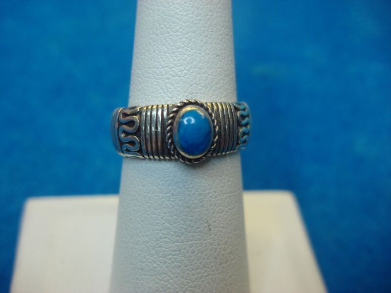 Sterling Silver Turquoise Ring - Size 7