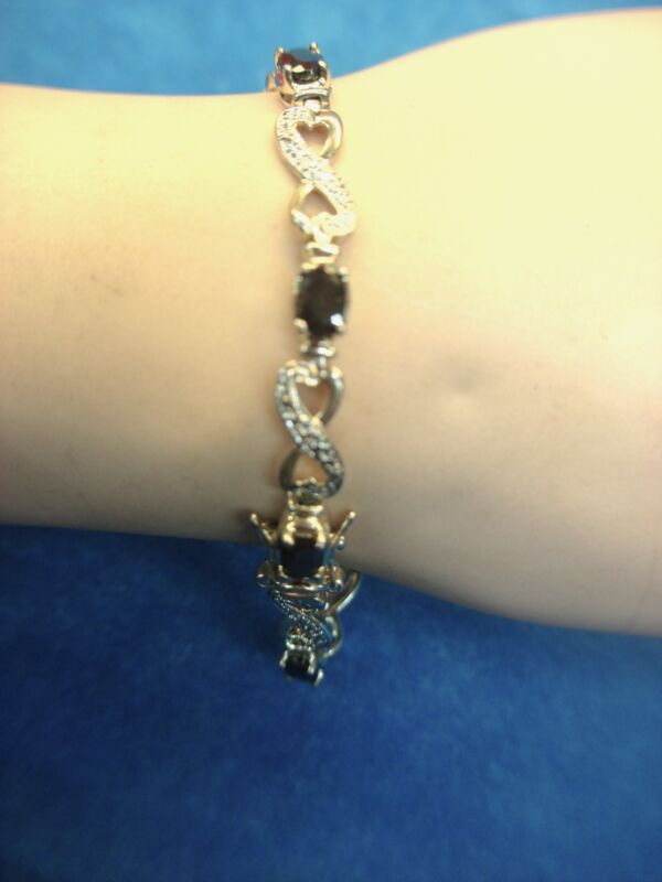 Sterling Silver Blue Sapphire Bracelet