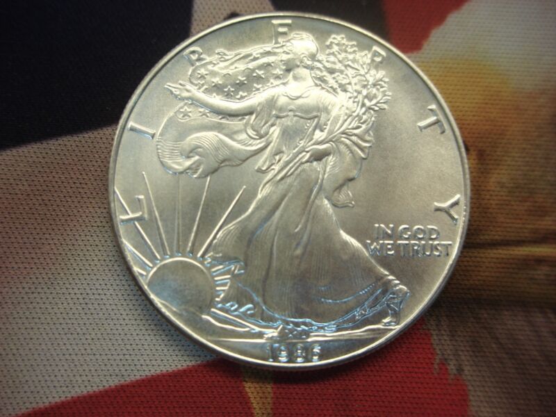 1986 Silver Eagle BU - Gem Uncirculated 1st Year Coin