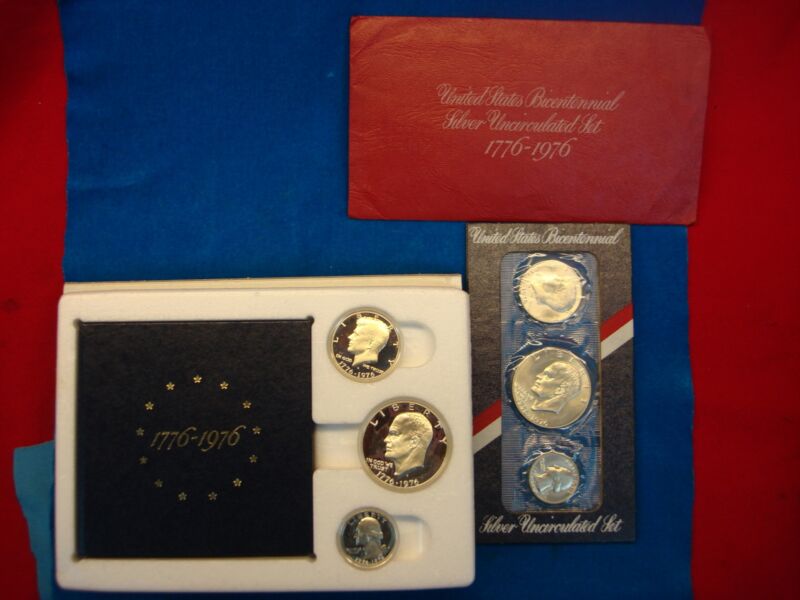 1976 US Bicentennial Proof & UNC Coin Sets