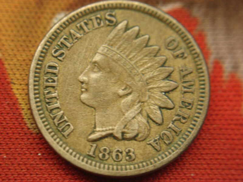 1863 Copper Nickel Indian Head Cent