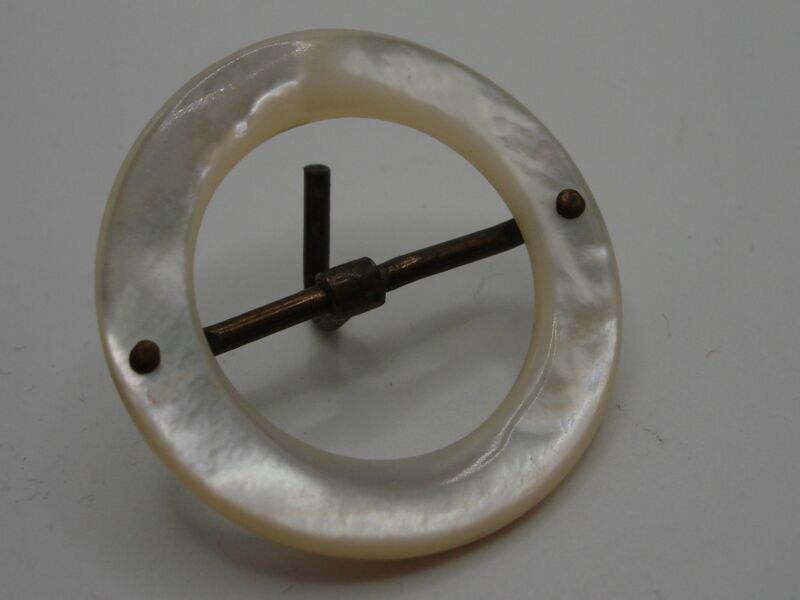 Antique Victorian mother of pearl prong buckle