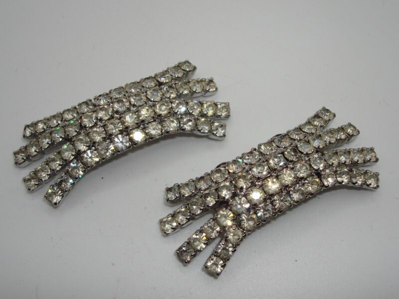 Vintage 1969 MUSI Rhinestone Shoe Clips