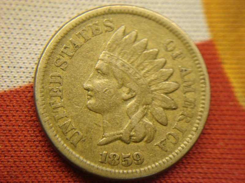 1859 Indian Head Cent - Uncleaned Copper/Nickel Coin