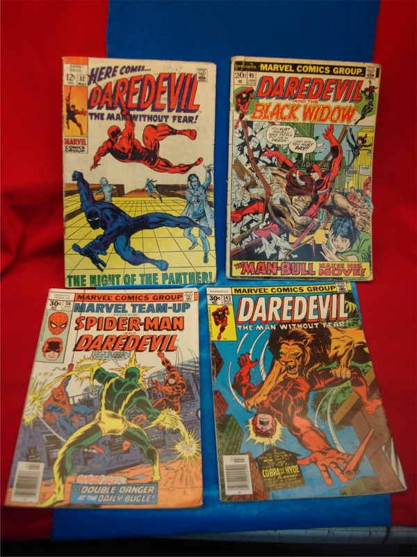 Vintage Marvel Daredevil Comics Collection (#52, 95, 56, 143) - Original Covers