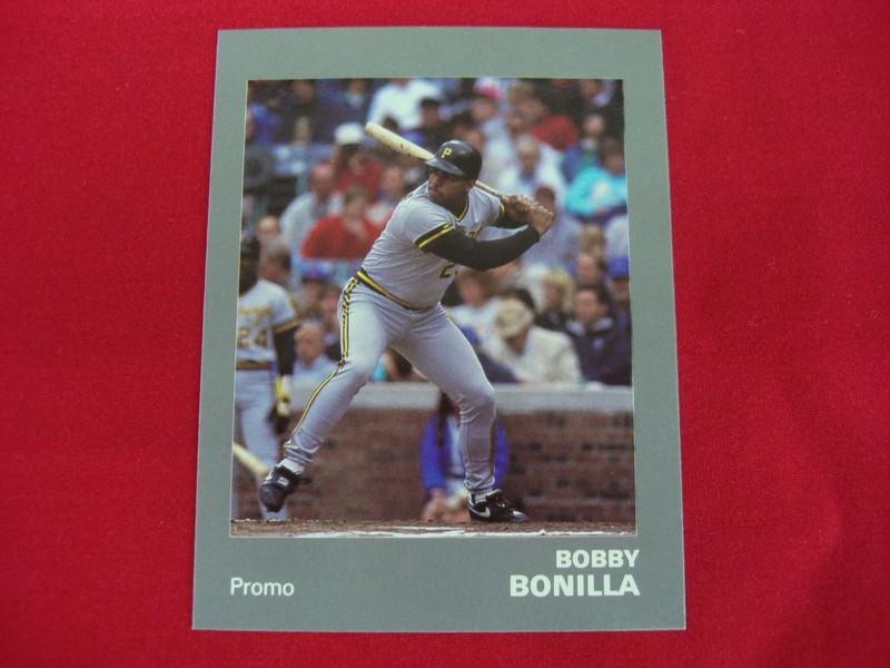 1990 Star Co. Bobby Bonilla Error Blank Back Gray Promo Card - Pittsburgh Pirates