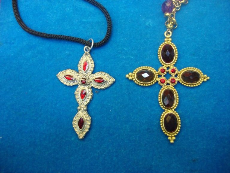 Vintage cross pendants and necklaces from an estate collection