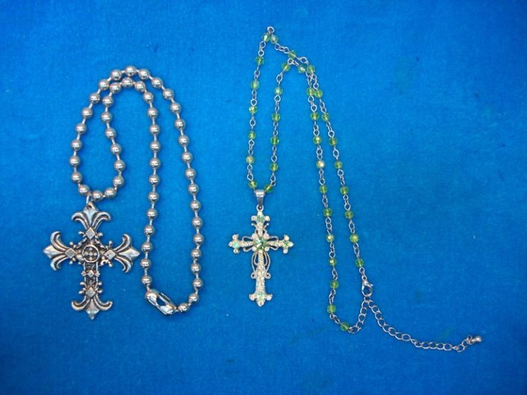 Vintage cross pendants and necklaces from an estate collection