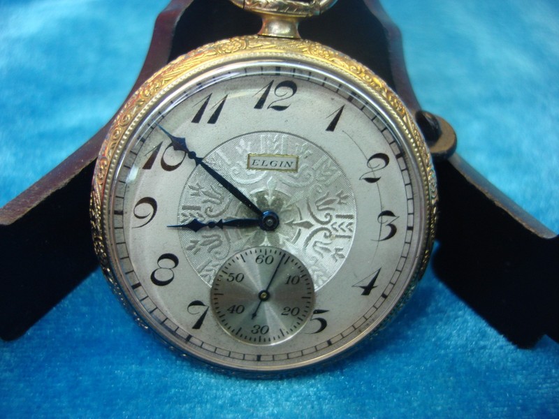 Vintage Elgin Class 114 Open Face Pocket Watch, Gold Filled Case (1924) - 7 Jewel Movement