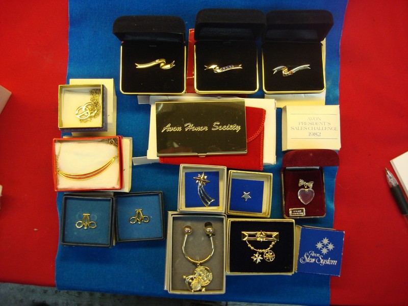 Vintage Avon Sales Awards Lot of 13