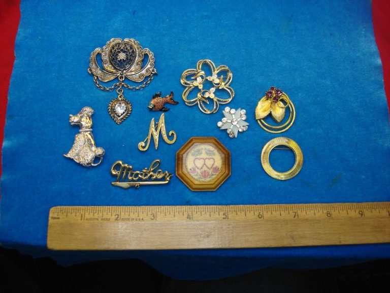 Vintage costume pin lot of 10
