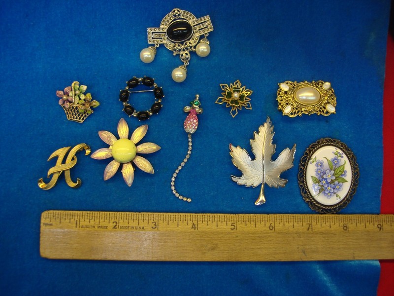 10 Unique Costume Pins - Variety Lot