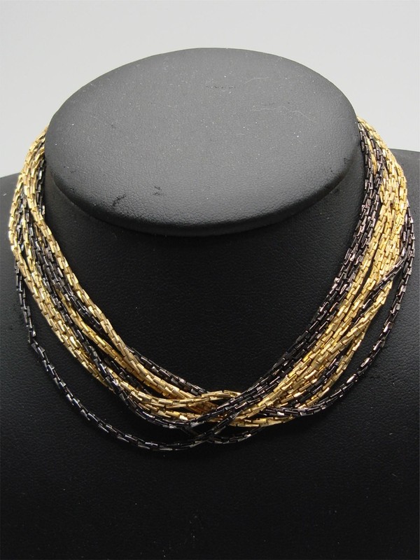 Vintage Crown Trifari 4-Strand Chain Necklace