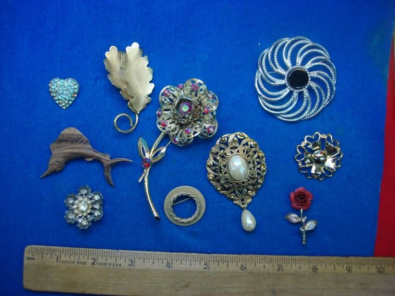 Vintage Costume Pins, Unique Designs