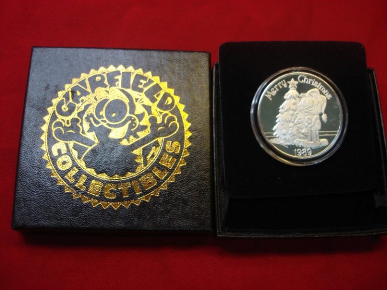 1989 Garfield Christmas Silver Round