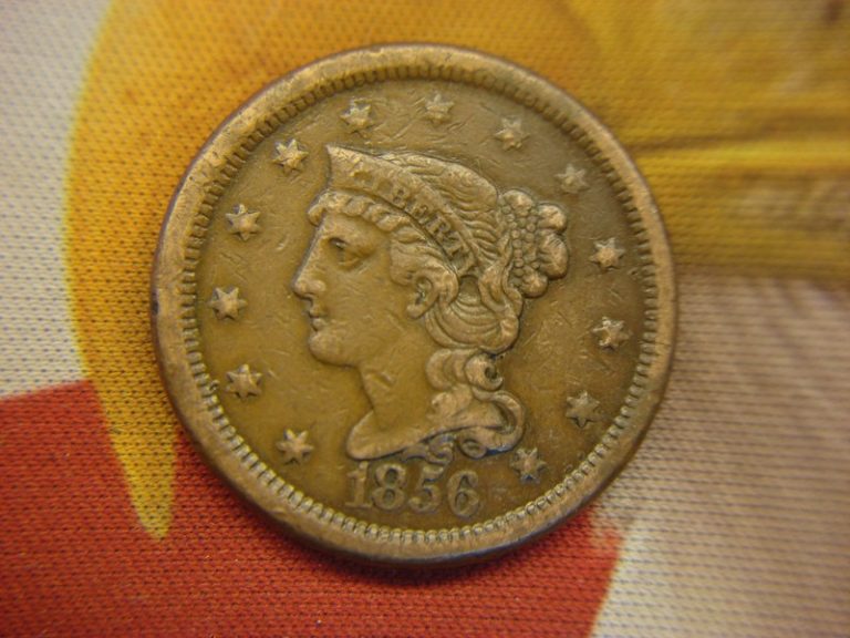 1856 U.S. Braided Hair Large Cent - Excellent Condition, Detailed Copper Coin