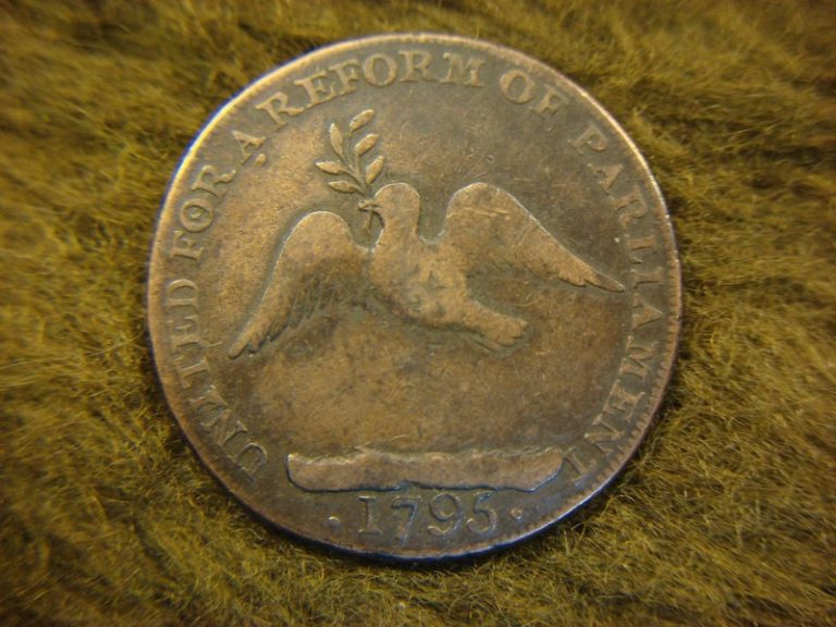 Antique 1795 Great Britain London Corresponding Society Half Penny Token