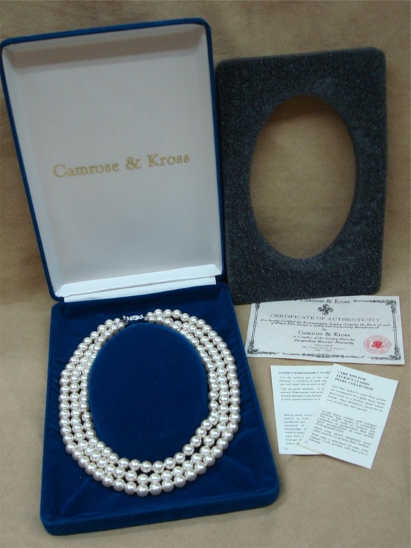 Vintage Camrose & Kross Jackie Kennedy Faux Pearl Necklace