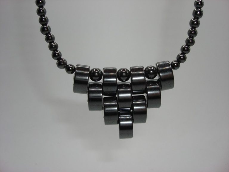Vintage 1980s Hematite Necklace
