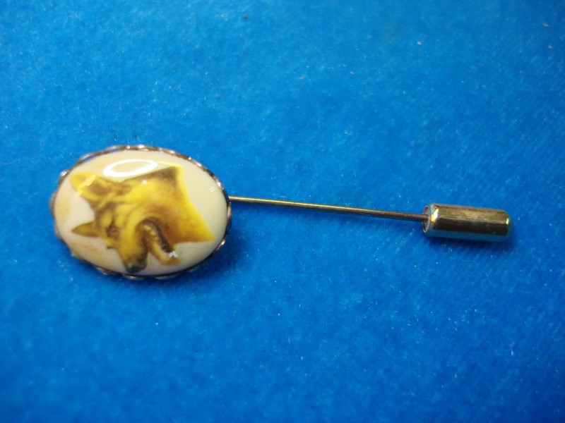 Vintage German Shepherd Head Stick Pin