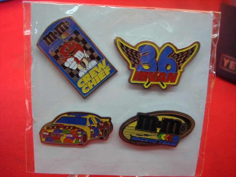 1999 Ernie Irvan M&M Mars NASCAR Pin Set of 4