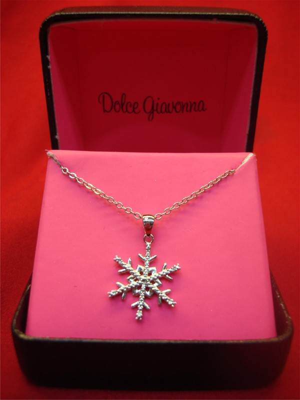 Genuine Diamond Snowflake Pendant Necklace - Vintage Estate Treasure