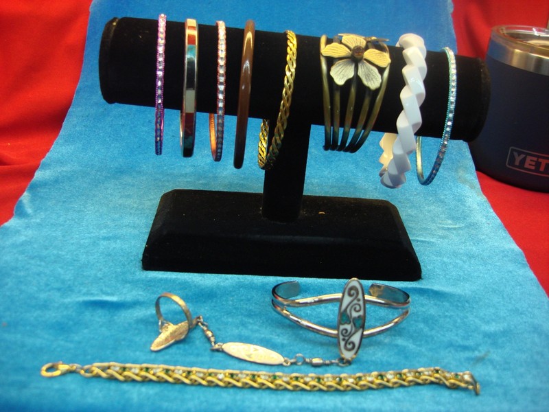 Vintage estate costume bracelets, lot of 10