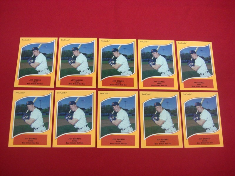 Vintage 1990 ProCards A/AA Stars Jeff Bagwell Rookie Card Lot (10 Cards)