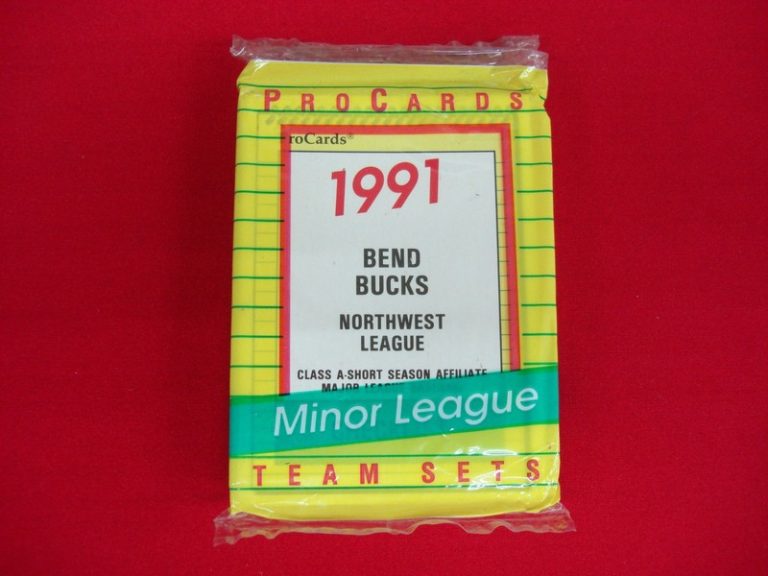 1991 Bend Bucks Procards Minor League Baseball Team Set