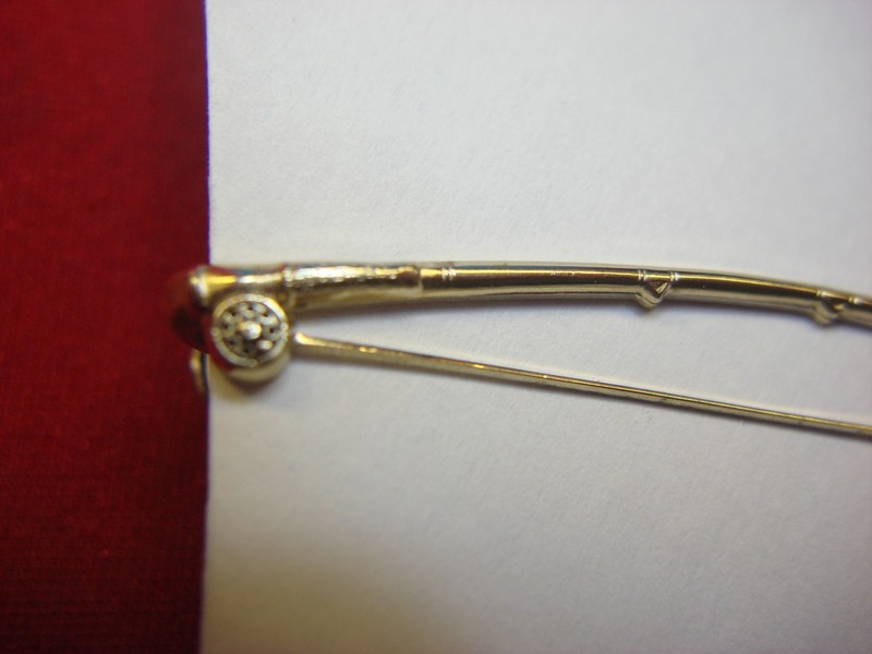 Vintage Hickok gold-tone fly fishing tie clip