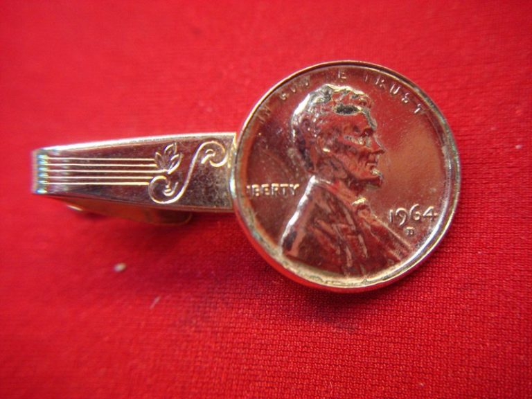 Vintage 1964-D Lincoln Cent Tie Clip