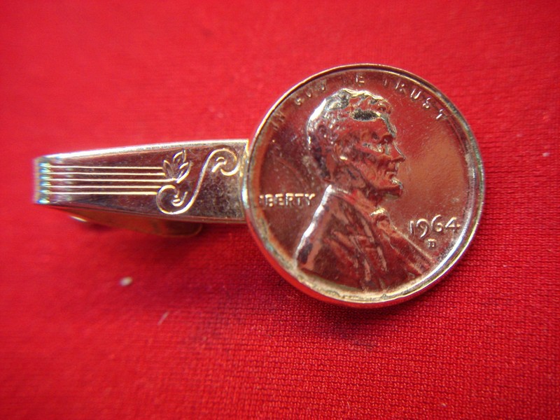 Vintage 1964-D Lincoln Cent Tie Clip