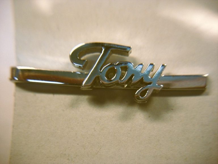 Vintage personalized tie clip for Tony