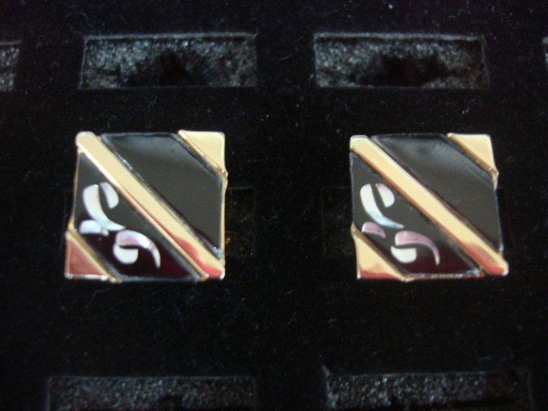 Vintage gold-tone cufflinks, model #101