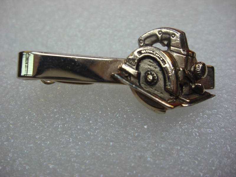 Vintage Hickok gold-tone circular saw tie clip