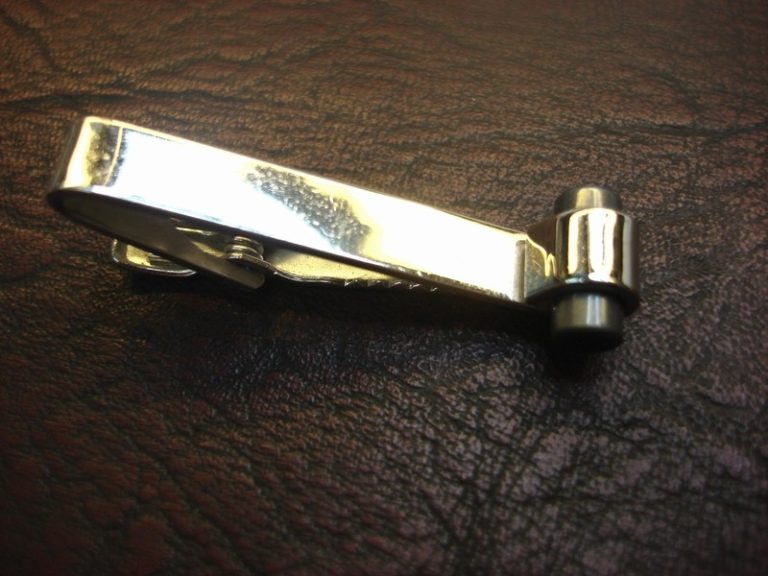 Vintage Pioneer Silver Tone Tie Clip