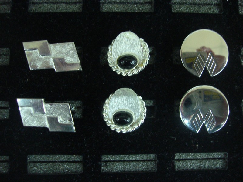 Vintage silver tone cufflinks (3 pairs)