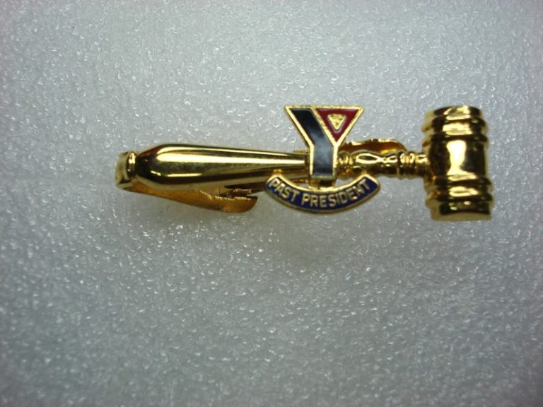Vintage gold-tone YMCA past president tie clip