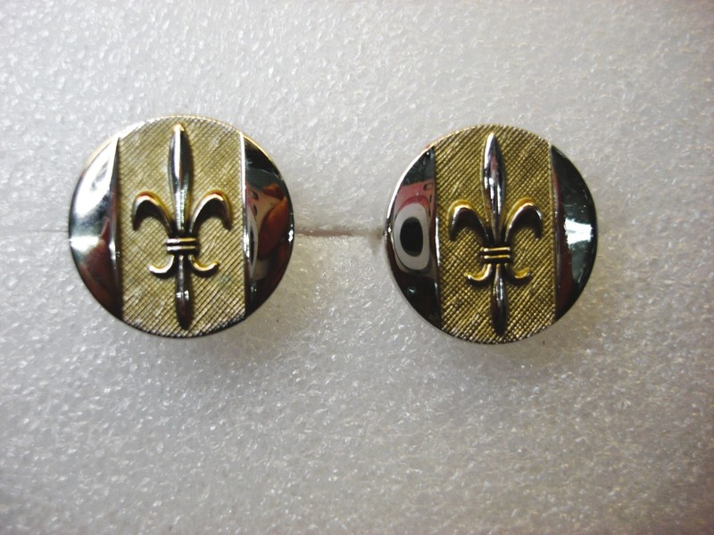 Vintage gold and silver tone fleur-de-lis cufflinks