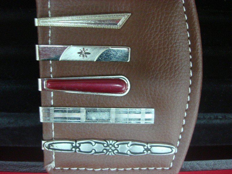 Vintage silver-tone tie clips (set of 5)