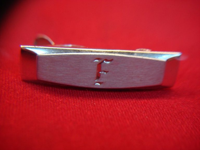 Vintage Hickok Silver Tone Tie Clip with Initial 'F'