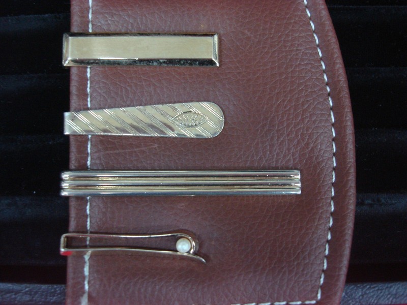 Vintage gold-tone tie clip set of four