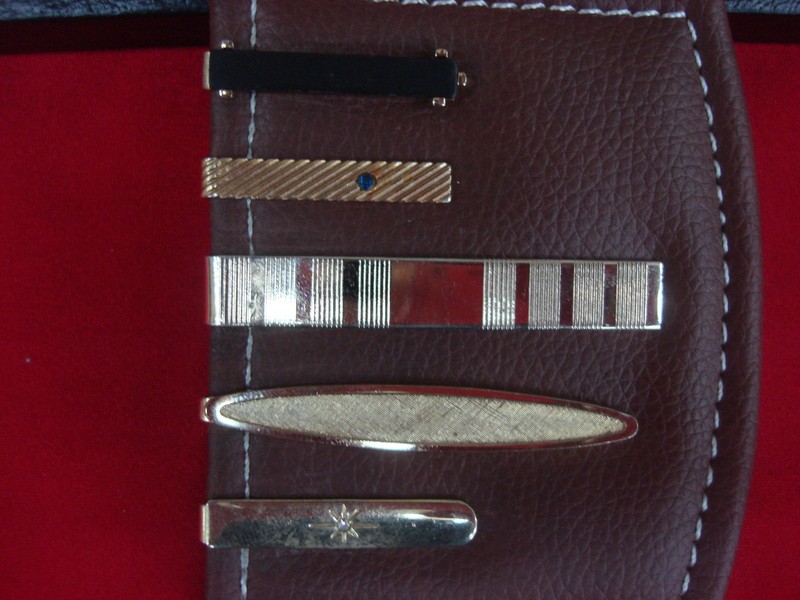Vintage Gold Tone Tie Clips (5-Piece Lot)