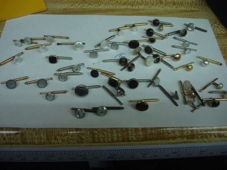 Vintage shirt stud lot of 50, mixed singles and pairs