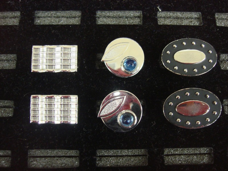 Vintage Silver-Tone Cufflinks - 3 Unique Pairs (#307)
