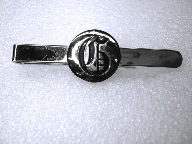 Vintage G Initial Tie Clip