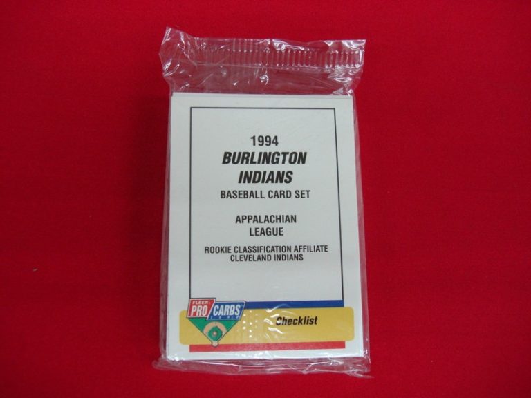 1994 Fleer ProCards Burlington Indians MiLB Team Set