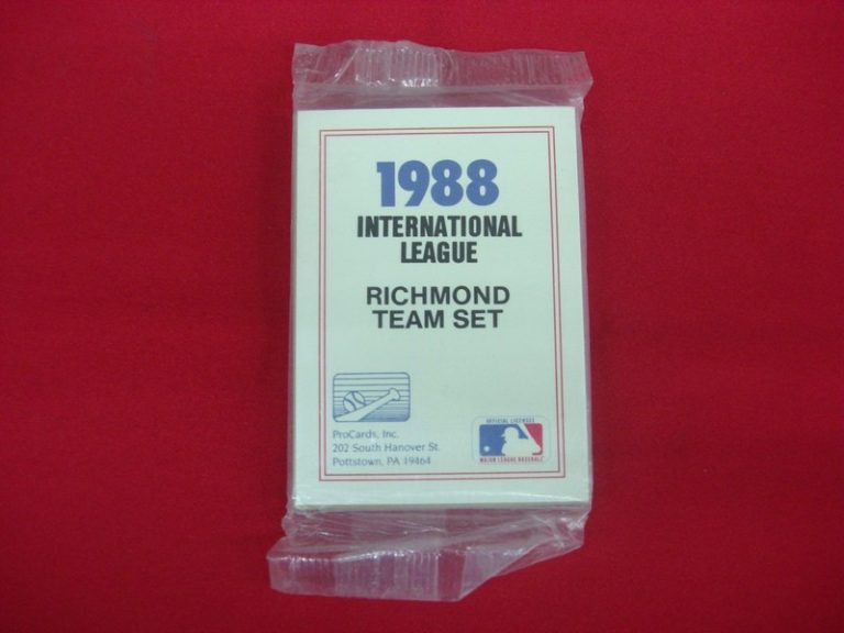 1988 Richmond Braves ProCards MiLB Team Set